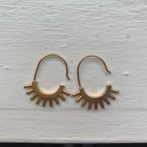 Gold Madewell Half Hoop Earrings